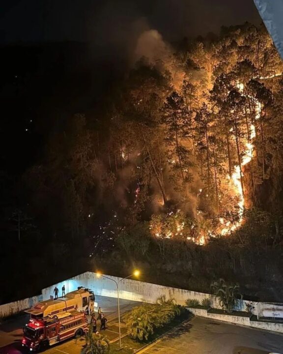 Distintos sectores del estado Mérida se vieron afectados por incendios forestales durante la tarde del jueves