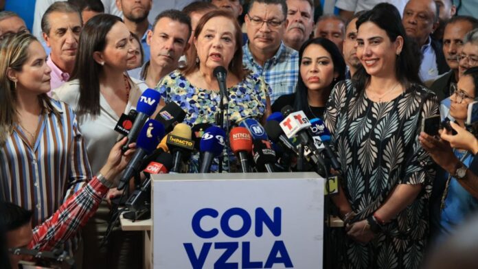 Corina Yoris, representante de la oposición en las elecciones presidenciales de 2024