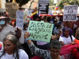 Conmemoración del Día Internacional de los Trabajadores en Caracas, Venezuela