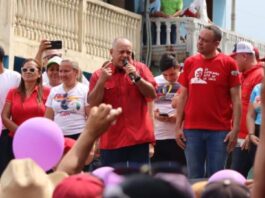Diosdado Cabello ante una congregación chavista en Biscucuy