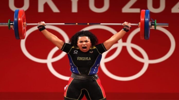 La venezolana Naryuri Pérez, durante los Juegos Olímpicos de Tokio.