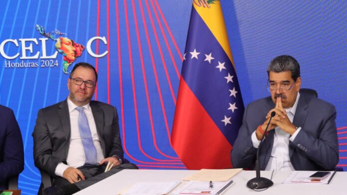 Nicolás Maduro en la CELAC apoyando a México por las tensiones con Ecuador