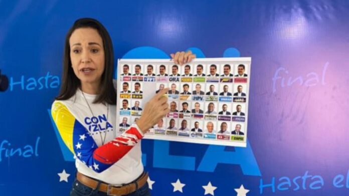 María Corina Machado Tarjetón electoral