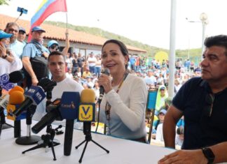 María Corina Machado en su visita a Nueva Esparta