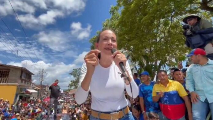 María Corina en discurso sobre la minería en Venezuela