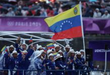 Delegación de Venezuela en ceremonia inaugural de los Juegos Olímpicos de París 2024