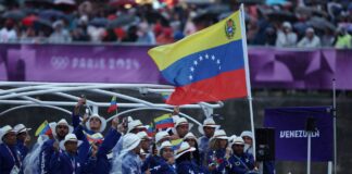Delegación de Venezuela en ceremonia inaugural de los Juegos Olímpicos de París 2024