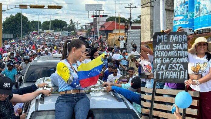 María Corina Machado recorre Guanare en Portuguesa