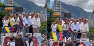 María Corina y Edmundo González en la asamblea de ciudadanos