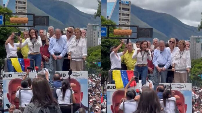 María Corina y Edmundo González en la asamblea de ciudadanos