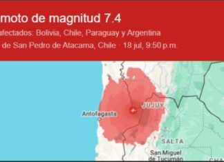 Terremoto en Chile de 7,4 de magnitud