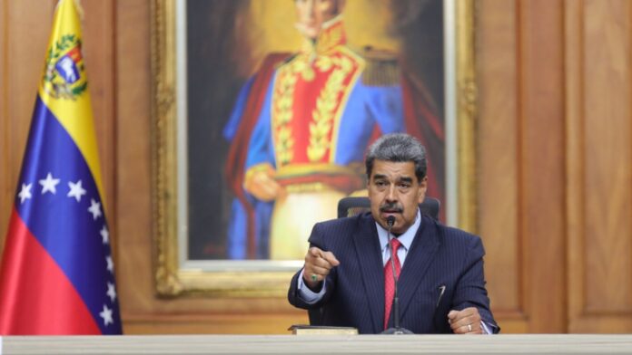 El mandatario Nicolás Maduro, desde el Palacio de Miraflores.