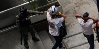 Detenidos en protestas en Venezuela