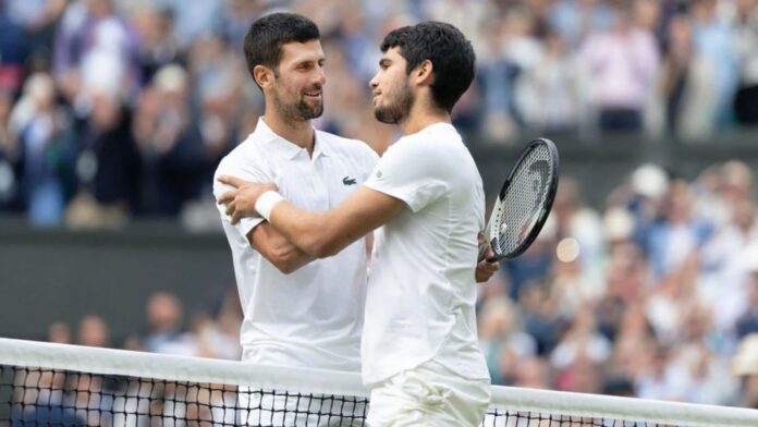 Djokovic junto a Carlos Alcaraz