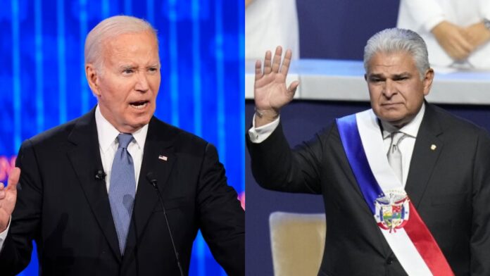 Joe Biden y José Raúl Mulino de Estados Unidos y Panamá