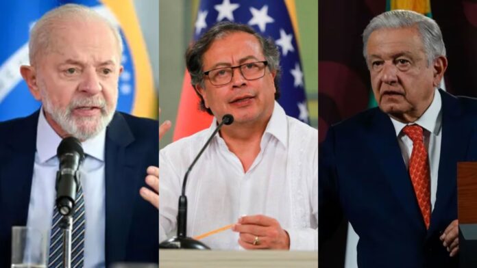 Los presidentes de Brasil Colombia y México