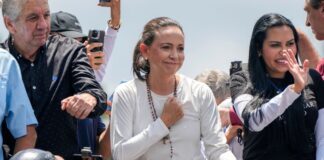 María Corina Machado líder de la oposición en Gran Marcha Mundial por la Verdad