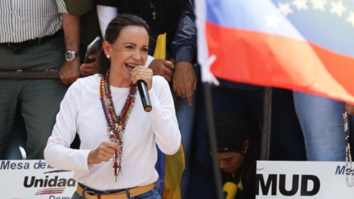 María Corina Machado líder opositora en Venezuela