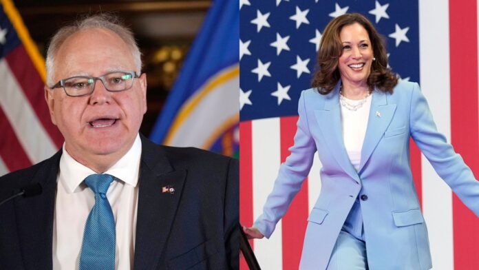 Tim Walz y Kamala Harris