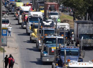 protesta de transportistas de carga Colombia