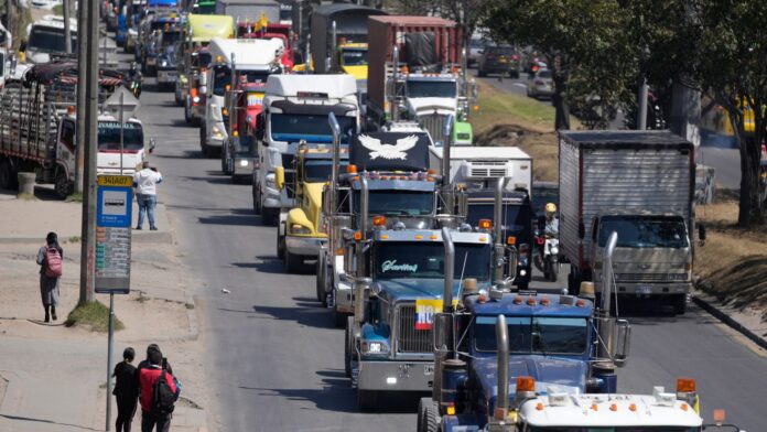 protesta de transportistas de carga Colombia