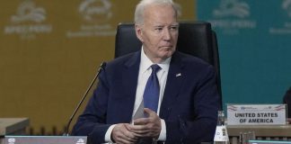 Joe Biden, presidente de Estados Unidos en la cumbre de Cooperación Económica Asia-Pacífico en Perú.