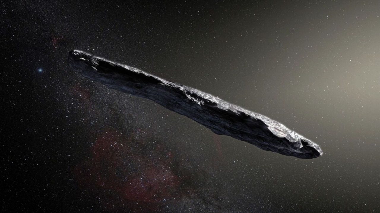 Una representación artística de Oumuamua