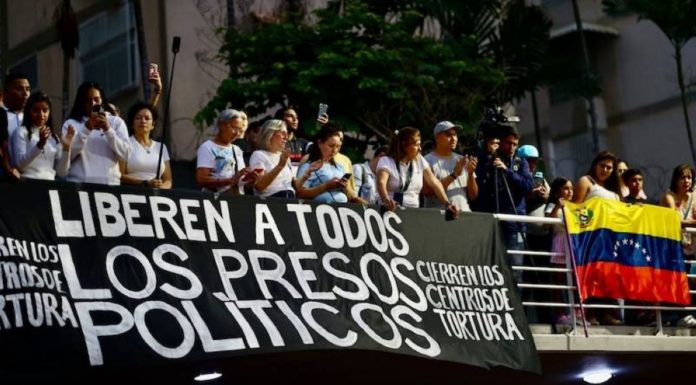 Protestas por excarcelación de presos políticos