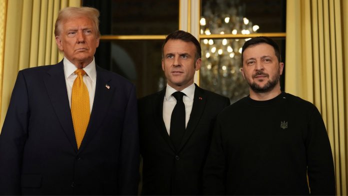 TRUMP, MACRON, ZELENSKY