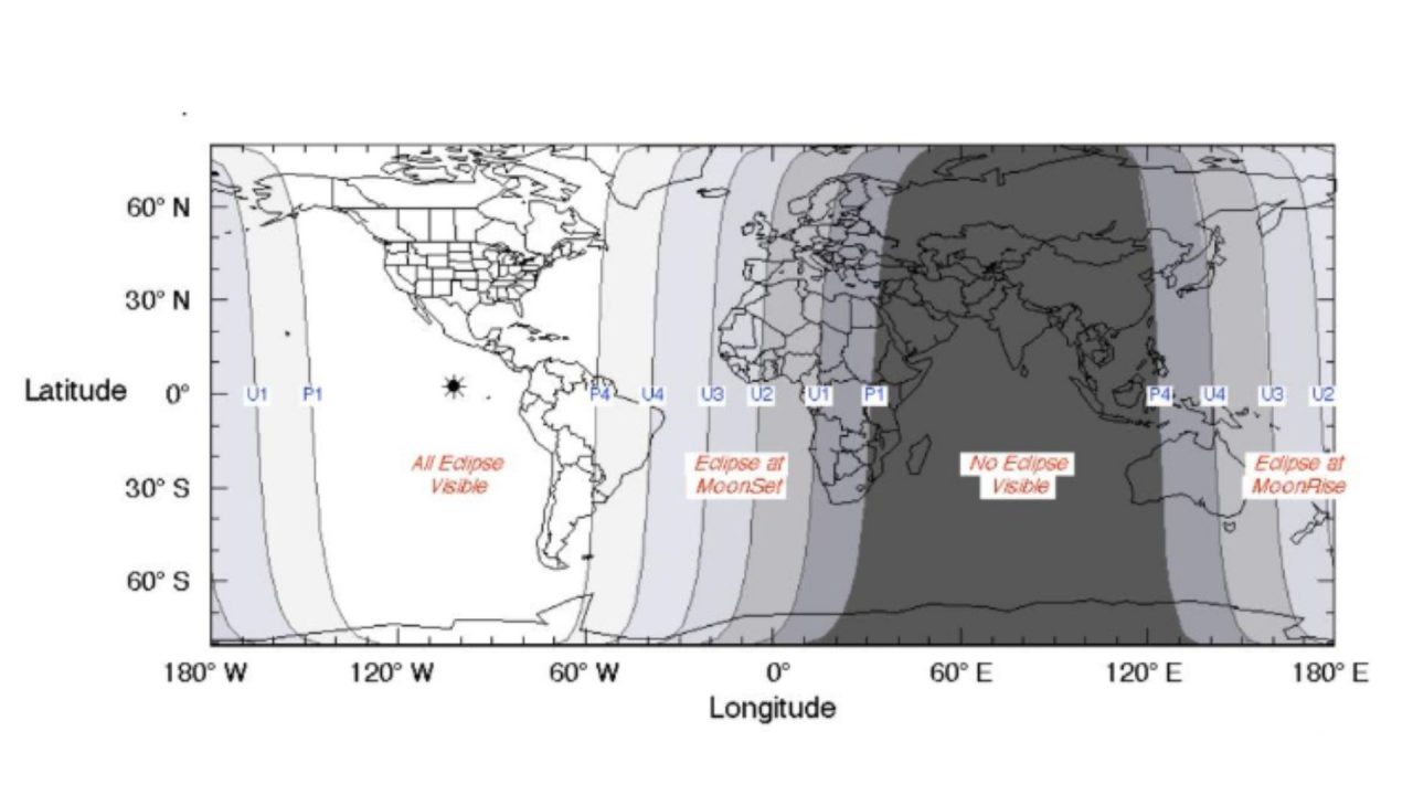 Visibilidad del eclipse