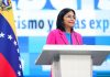 Delcy Rodríguez declara que "La tumba del fascismo en América Latina va a ser en Venezuela"