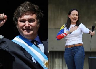 Javier Milei, condena detención y liberación de María Corina Machado