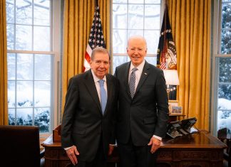 Edmundo González y el presidente de los Estados Unidos durante la reunión