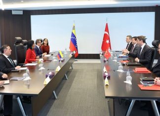 Delcy Rodríguez, sostuvo un encuentro de trabajo con el ministro de Energía y Recursos Naturales de Turquía, Alparslan Bayraktar