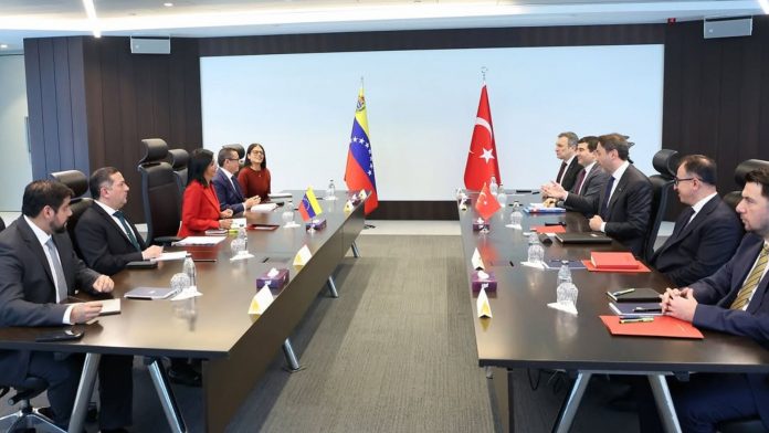 Delcy Rodríguez, sostuvo un encuentro de trabajo con el ministro de Energía y Recursos Naturales de Turquía, Alparslan Bayraktar