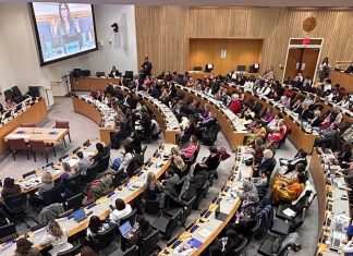 Destacadas activistas de España y América Latina se reunieron en la sede de la ONU el 12 de marzo para reunir a las mujeres