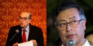 Álvaro Leyva y el Presidente de Colombia Gustavo Petro